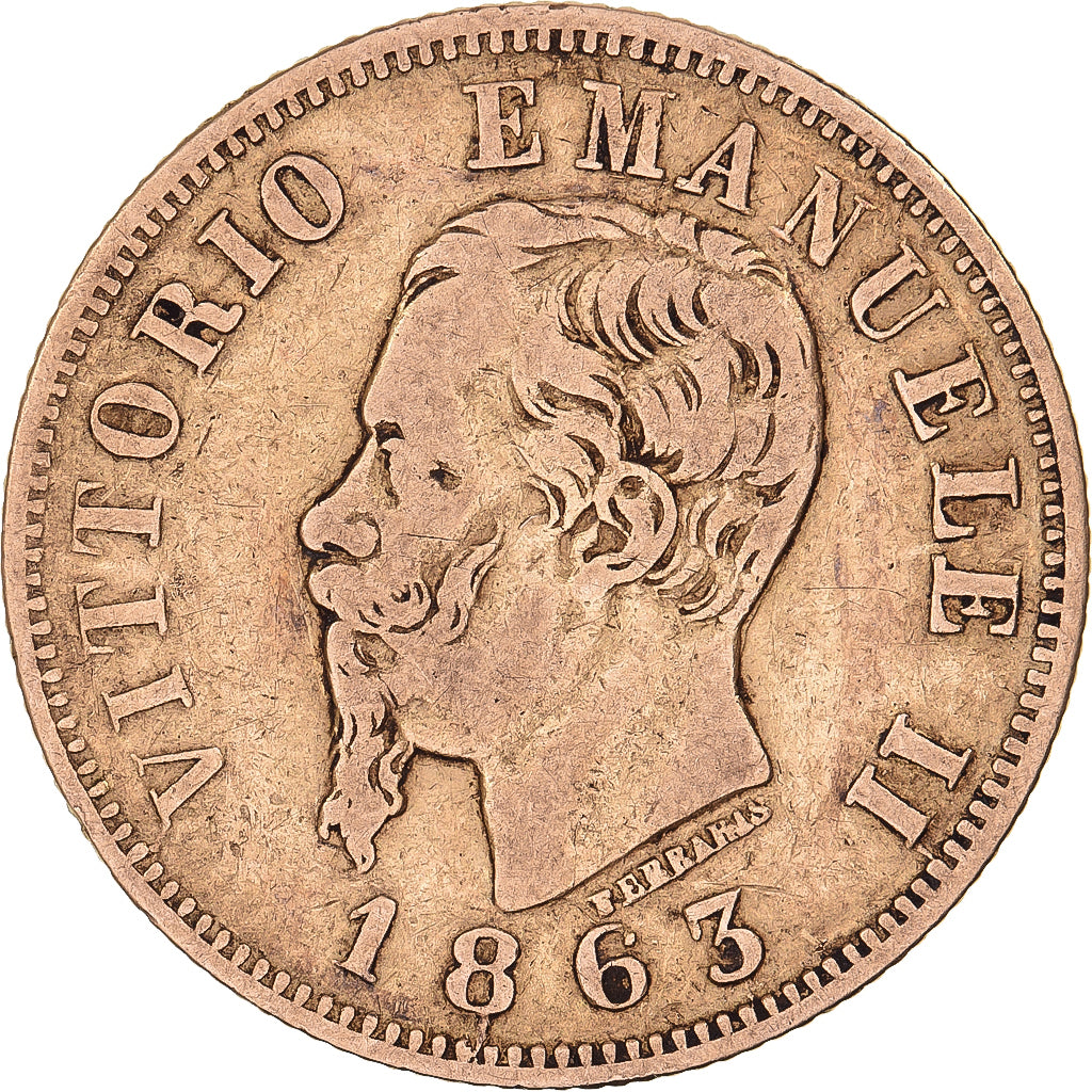 Italy, Vittorio Emanuele II, 10 Lire, 1863, Torino, Gold, VF(30-35), KM:9.2