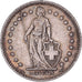 Switzerland, 2 Francs, 1921, Bern, Silver, EF(40-45), KM:21