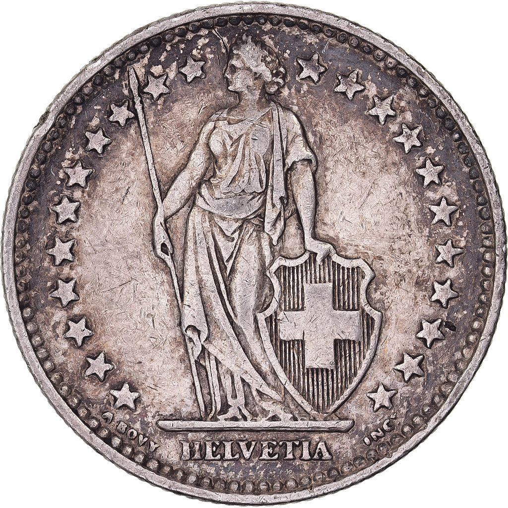 Switzerland, 2 Francs, 1928, Bern, Silver, EF(40-45), KM:21