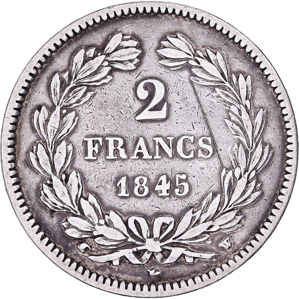 Frankreich, Louis Philippe I, 2 Francs, 1845, Lille, Silber, S+, Gadoury:520