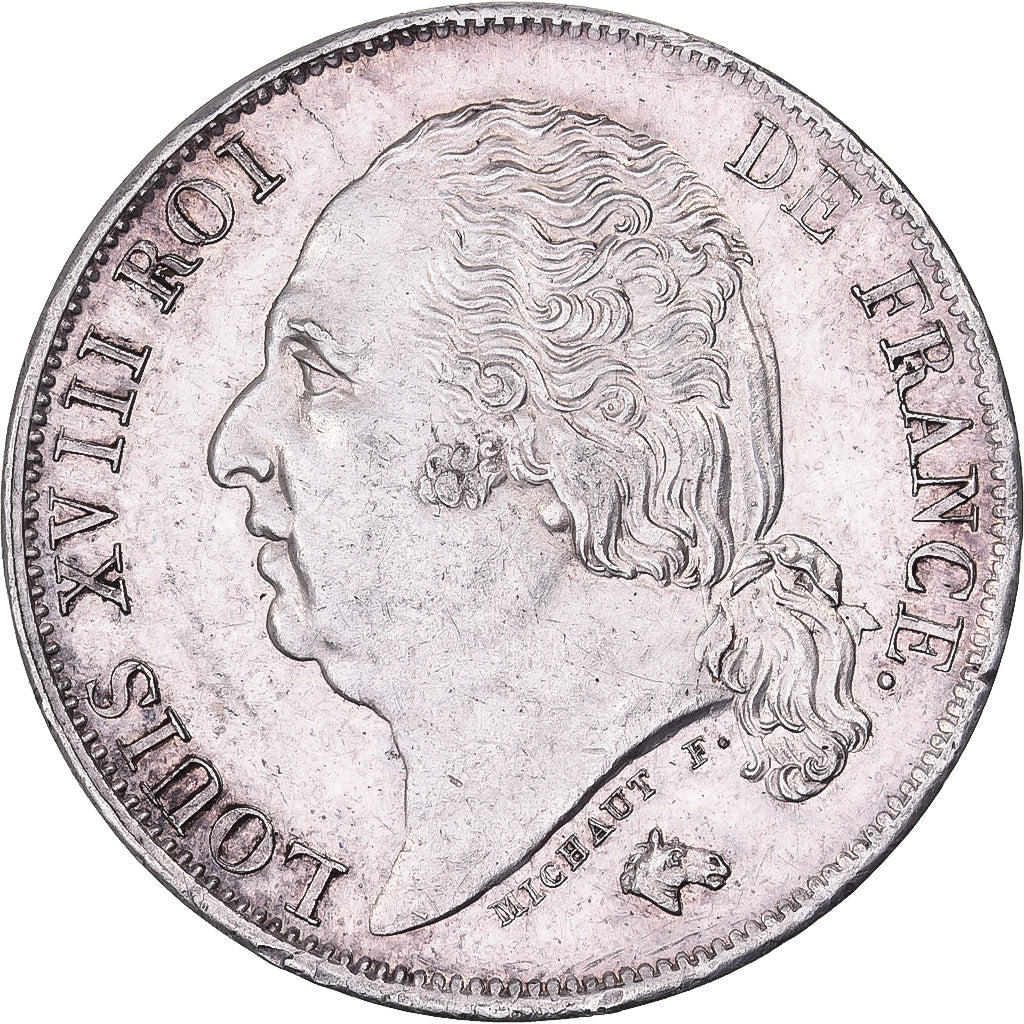 Frankrijk, Louis XVIII, Franc, 1822, Paris, Zilver, PR, Gadoury:449, KM:709.1