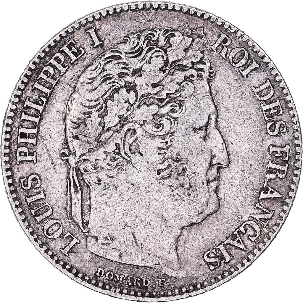 France, Franc, Louis-Philippe, 1845, Rouen, Silver, VF(30-35), Gadoury:453