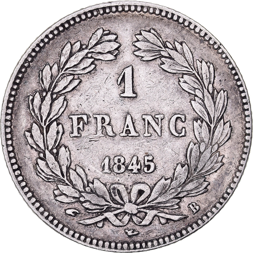 France, Franc, Louis-Philippe, 1845, Rouen, Silver, VF(30-35), Gadoury:453