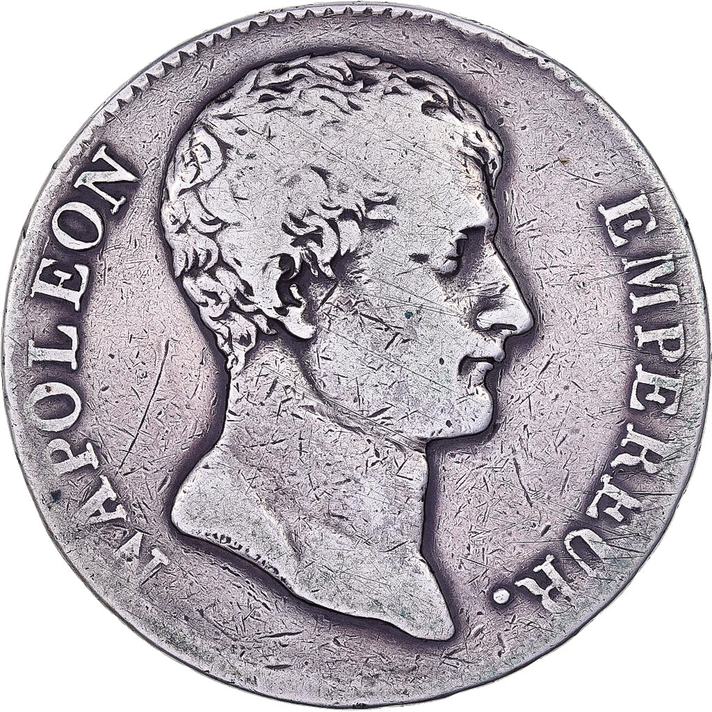 France, Napoleon I, 5 Francs, An 12 (1804), Paris, Silver, VF(20-25)