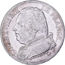 Frankrijk, Louis XVIII, 5 Francs, 1814, Bayonne, Zilver, ZF, Gadoury:591