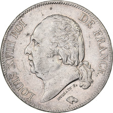 Francja, Louis XVIII, 5 Francs, 1821, Paris, Srebro, EF(40-45), Gadoury:614