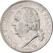 Frankreich, Louis XVIII, 5 Francs, 1823, Paris, Silber, SS, Gadoury:614