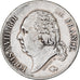 France, Louis XVIII, 5 Francs, 1824, Rouen, Silver, VF(30-35), Gadoury:614