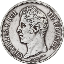 France, Charles X, 5 Francs, 1828, Paris, Silver, EF(40-45), Gadoury:644