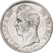 France, Charles X, 5 Francs, 1829, Paris, Silver, EF(40-45), Gadoury:644