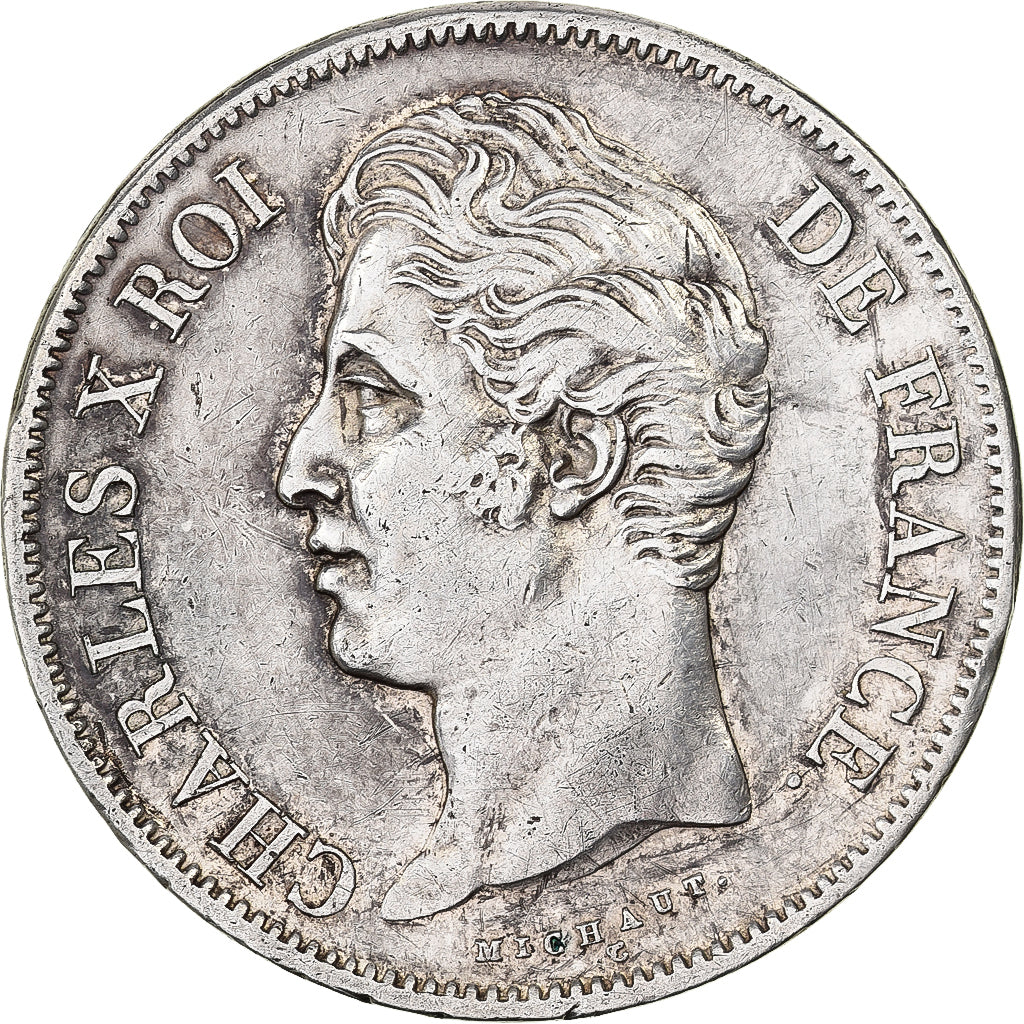 France, Charles X, 5 Francs, 1830, Paris, Silver, EF(40-45), Gadoury:644
