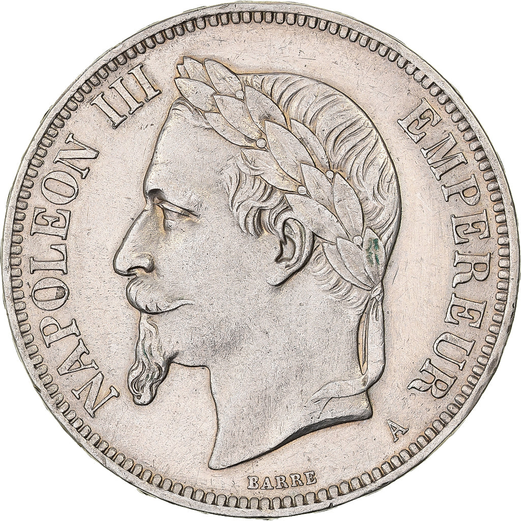 France, Napoléon III, 5 Francs, 1870, Paris, Argent, TTB+, Gadoury:739