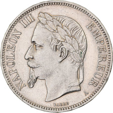 France, Napoléon III, 5 Francs, 1870, Paris, Argent, TTB+, Gadoury:739