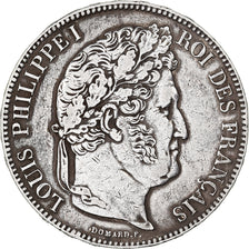 France, Louis Philippe I, 5 Francs, 1838, Rouen, Silver, EF(40-45), Gadoury:678