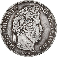 France, Louis Philippe I, 5 Francs, 1840, Rouen, Silver, EF(40-45), Gadoury:678