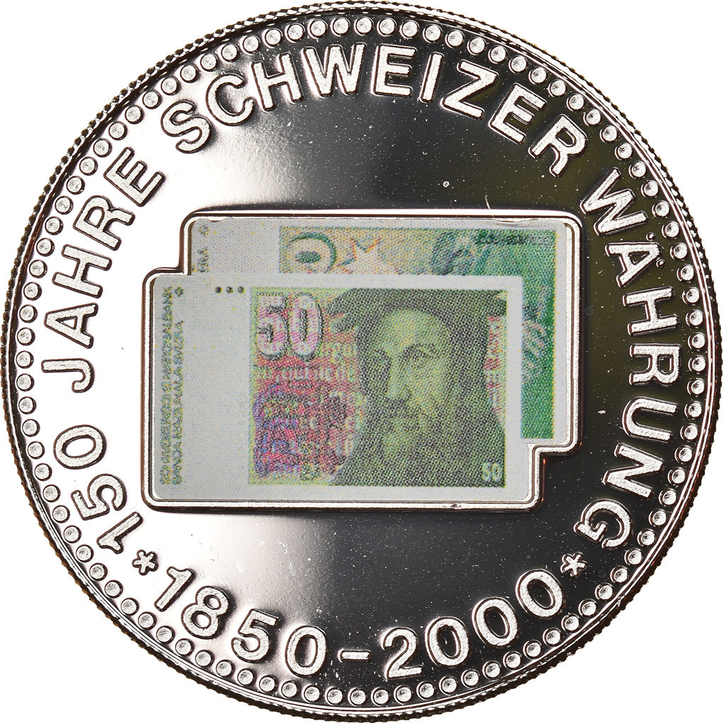 Zwitserland, Medaille, 150 Ans de la Monnaie Suisse, 50 FRANCS, 2000, UNC