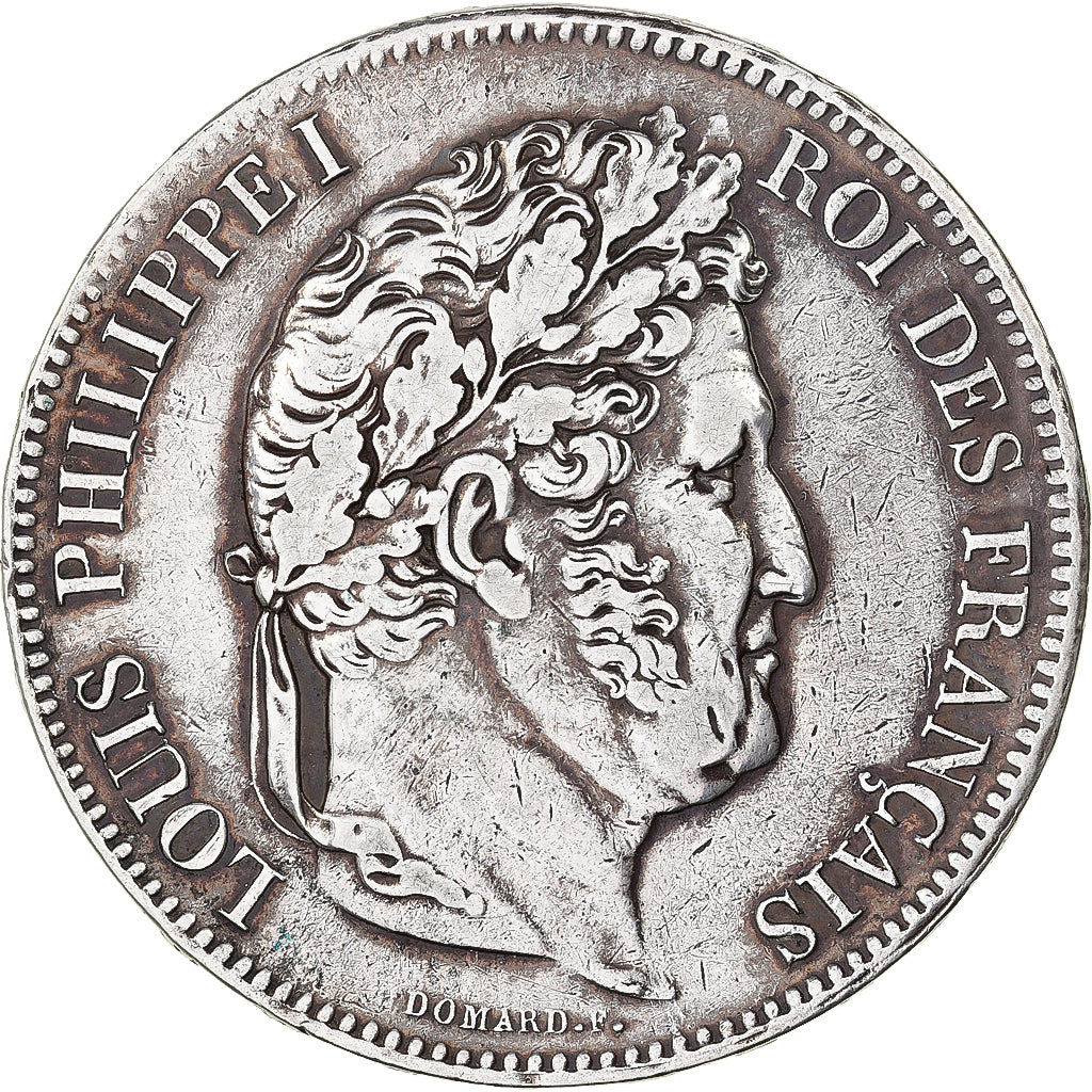 France, Louis Philippe I, 5 Francs, 1833, Lille, Silver, EF(40-45), Gadoury:678