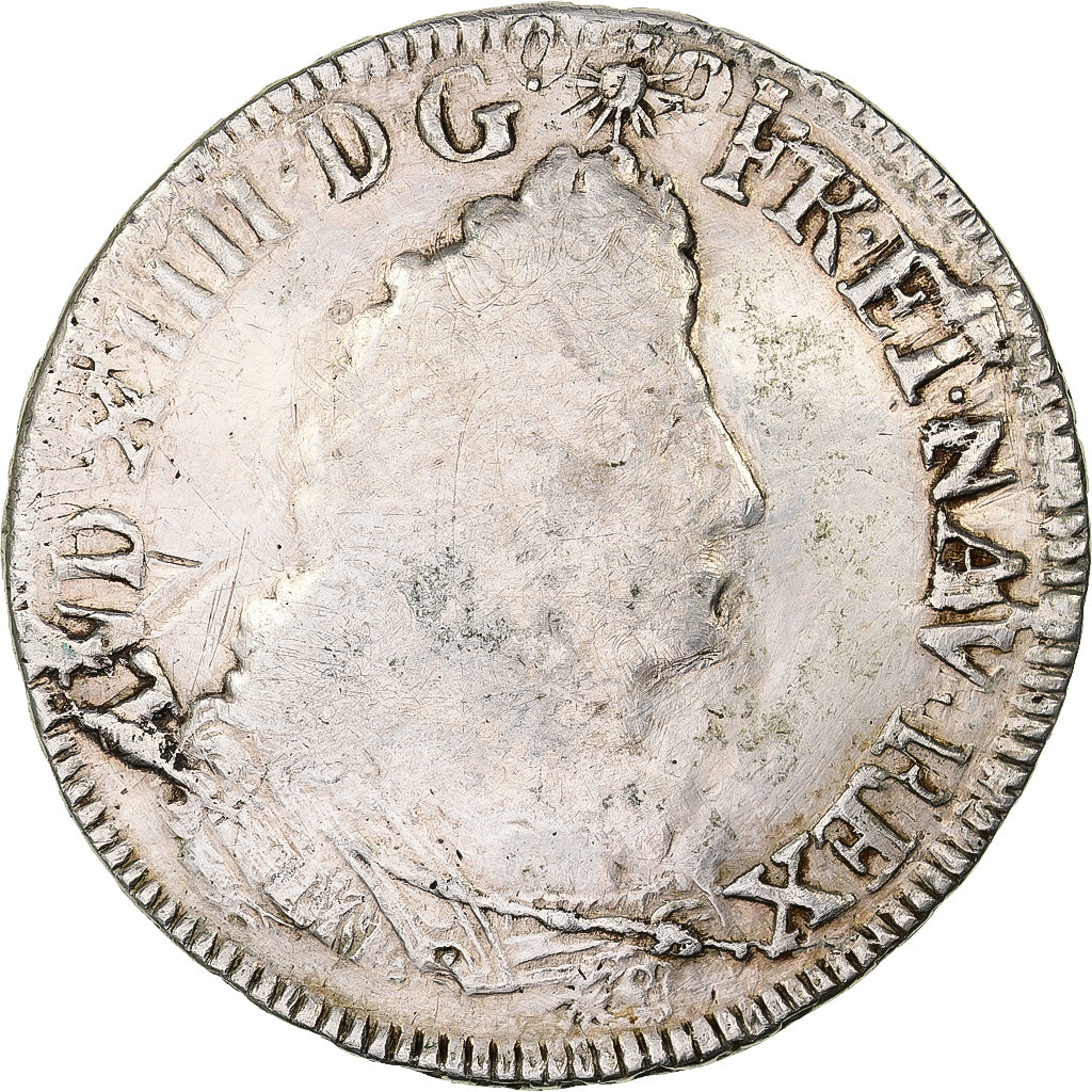 France, Louis XIV, 1/2 Écu aux palmes, 1694, Lille, réformé, Silver