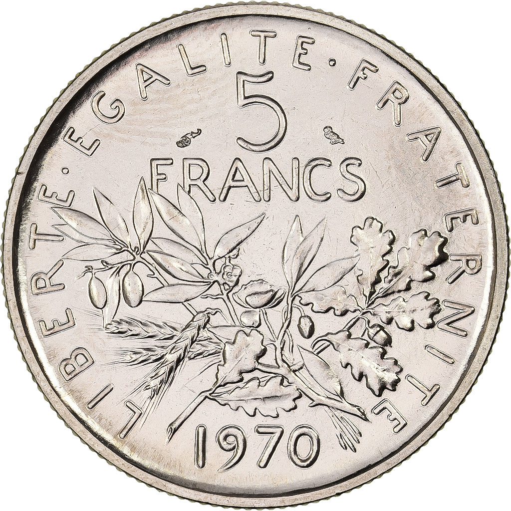 France, 5 Francs, 1970, Paris, ESSAI, Copper-nickel, MS(65-70), Gadoury:771
