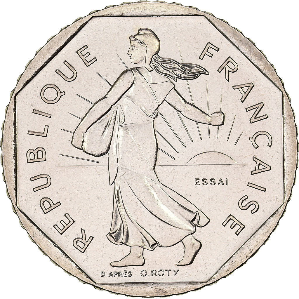 France, 2 Francs, 1978, Paris, ESSAI, Nickel, MS(65-70), Gadoury:547, KM:E119