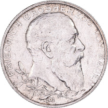 Deutsch Staaten, BADEN, Friedrich I, 2 Mark, 1902, Silber, VZ, KM:271