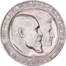 Deutsch Staaten, WURTTEMBERG, Wilhelm II, 3 Mark, 1911, Freudenstadt, Silber