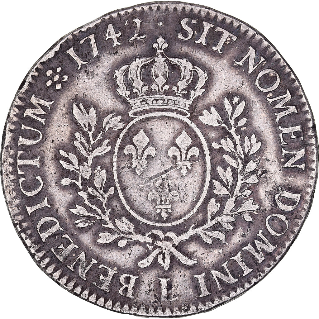 France, Louis XV, Ecu, Écu au bandeau, 1742, Bayonne, Rare, Argent, TB+