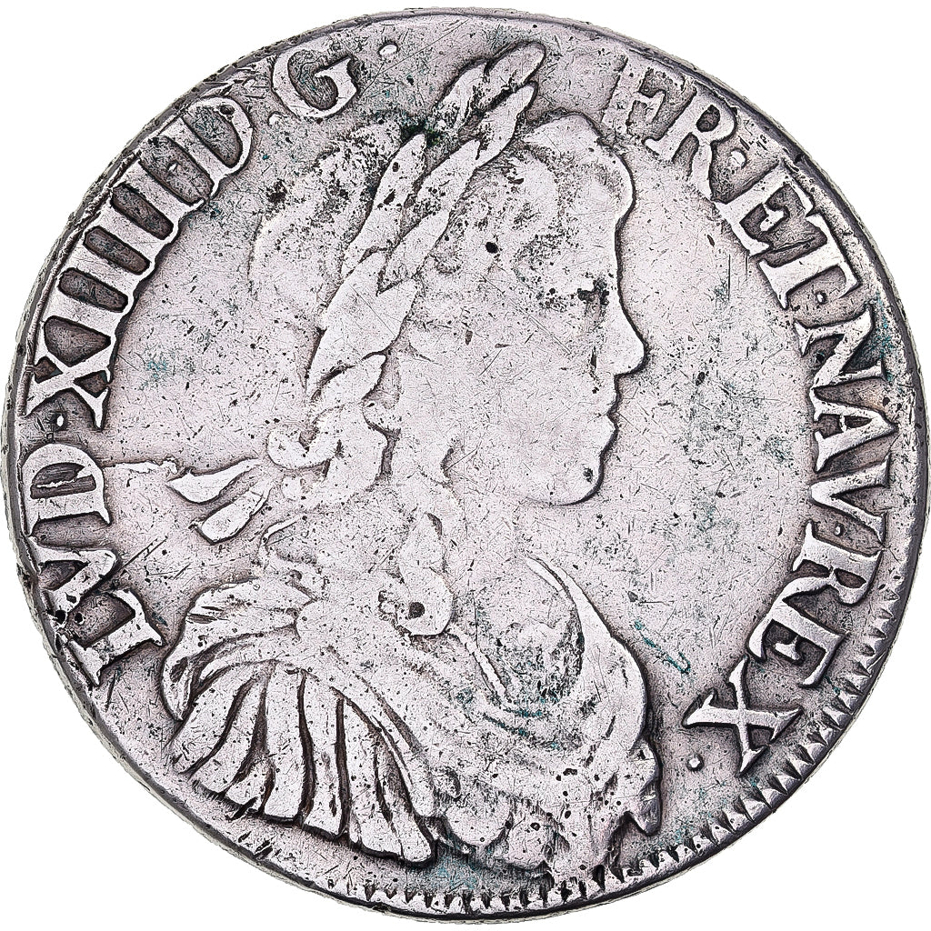 France, Louis XIV, Ecu, Écu à la mèche longue, 1651, Rouen, Silver