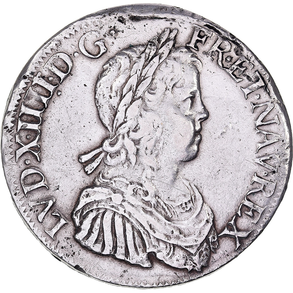 France, Louis XIV, Ecu, Écu à la mèche longue, 1653, Rennes, Silver