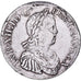 France, Louis XIV, Ecu, Écu à la mèche longue, 1653, Rennes, Silver