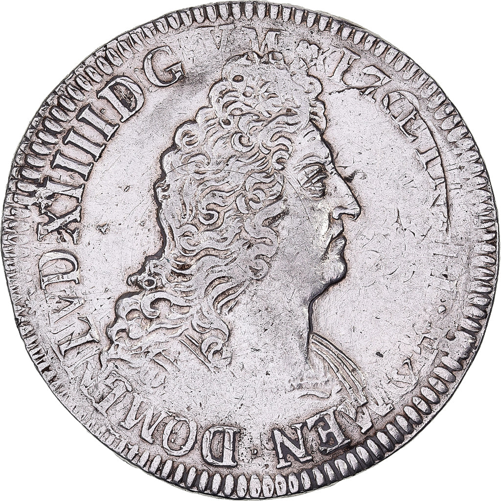 France, Louis XIV, Ecu aux 8 L 2e type, réformé, Silver, EF(40-45)
