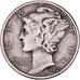 USA, Dime, Mercury, 1944, U.S. Mint, Srebro, EF(40-45), KM:140