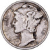 United States, Dime, Mercury, 1942, U.S. Mint, Silver, EF(40-45), KM:140