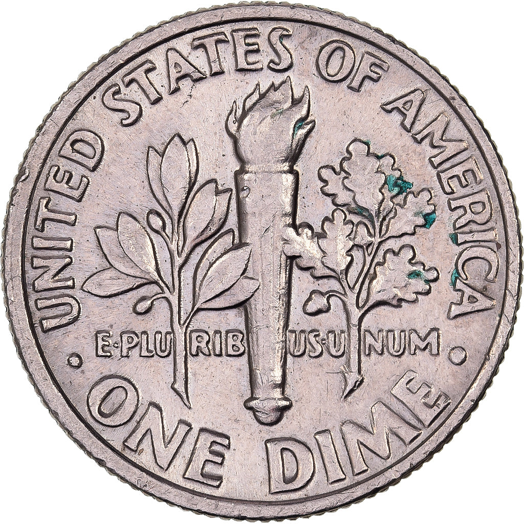 United States, Dime, Roosevelt, 1989, U.S. Mint, Copper-Nickel Clad Copper