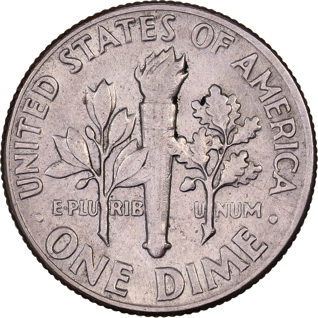 United States, Dime, Roosevelt, 1974, U.S. Mint, Copper-Nickel Clad Copper