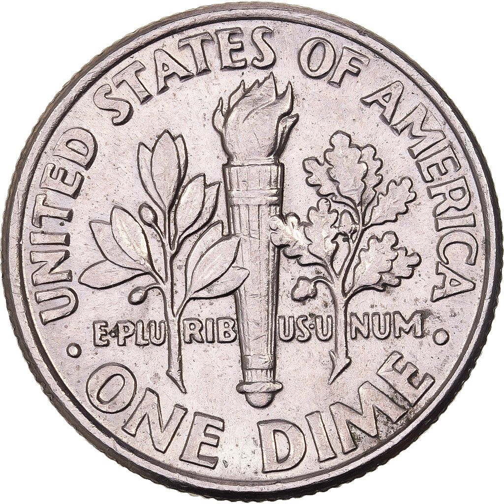 États-Unis, Dime, Roosevelt, 1988, U.S. Mint, Cupronickel plaqué cuivre, TTB+