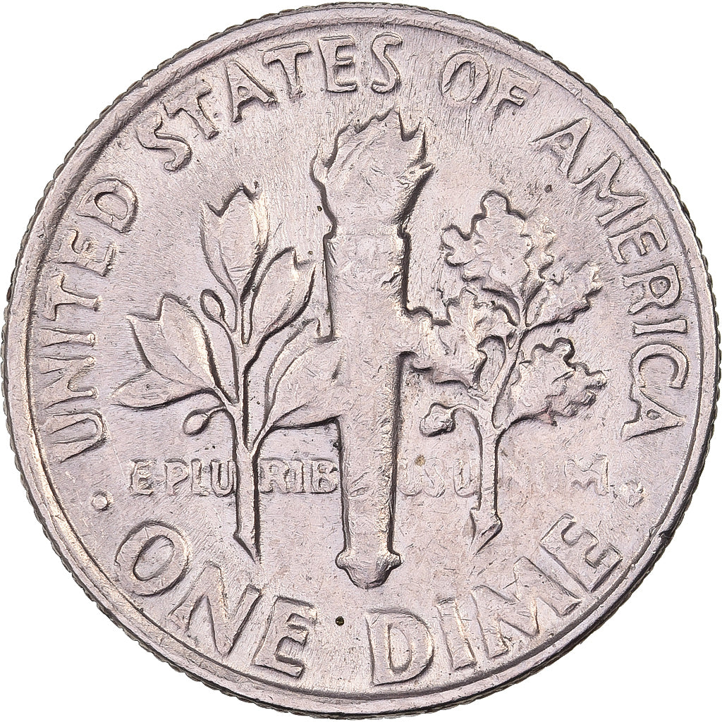 United States, Dime, Roosevelt, 1980, U.S. Mint, Copper-Nickel Clad Copper