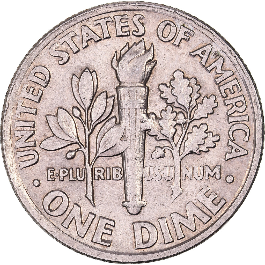 United States, Dime, Roosevelt, 1991, U.S. Mint, Copper-Nickel Clad Copper