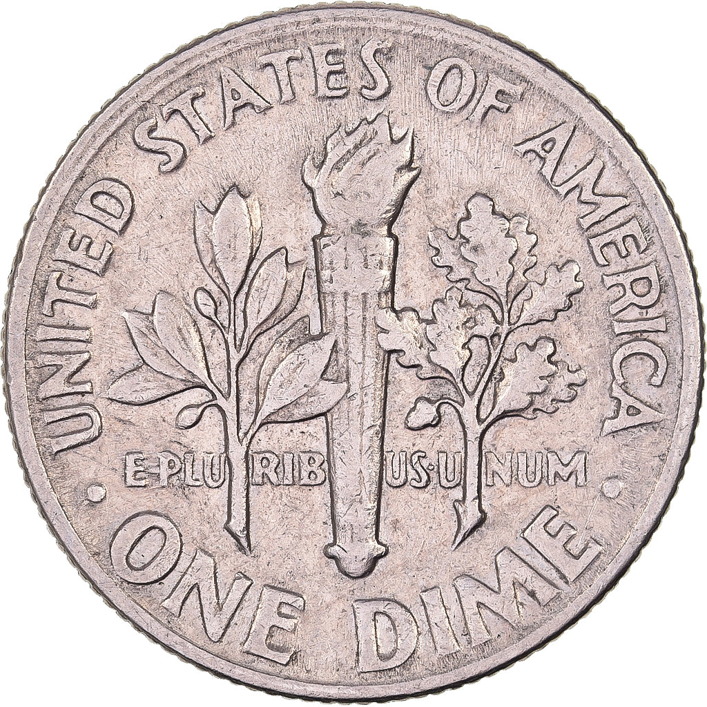 Estados Unidos da América, Dime, Roosevelt, 1972, U.S. Mint, Cobre Revestido a