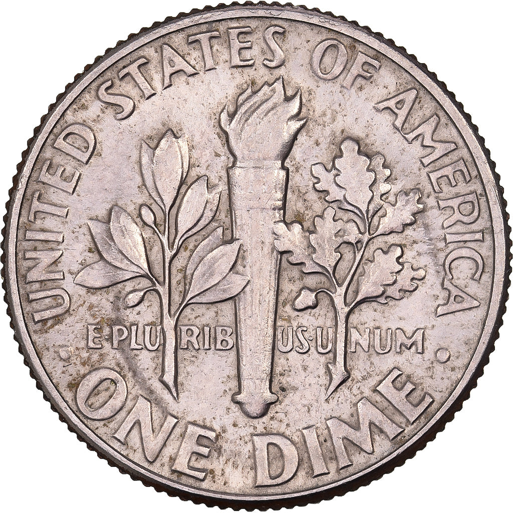 Stati Uniti, Dime, Roosevelt, 1977, U.S. Mint, Rame ricoperto in rame-nichel