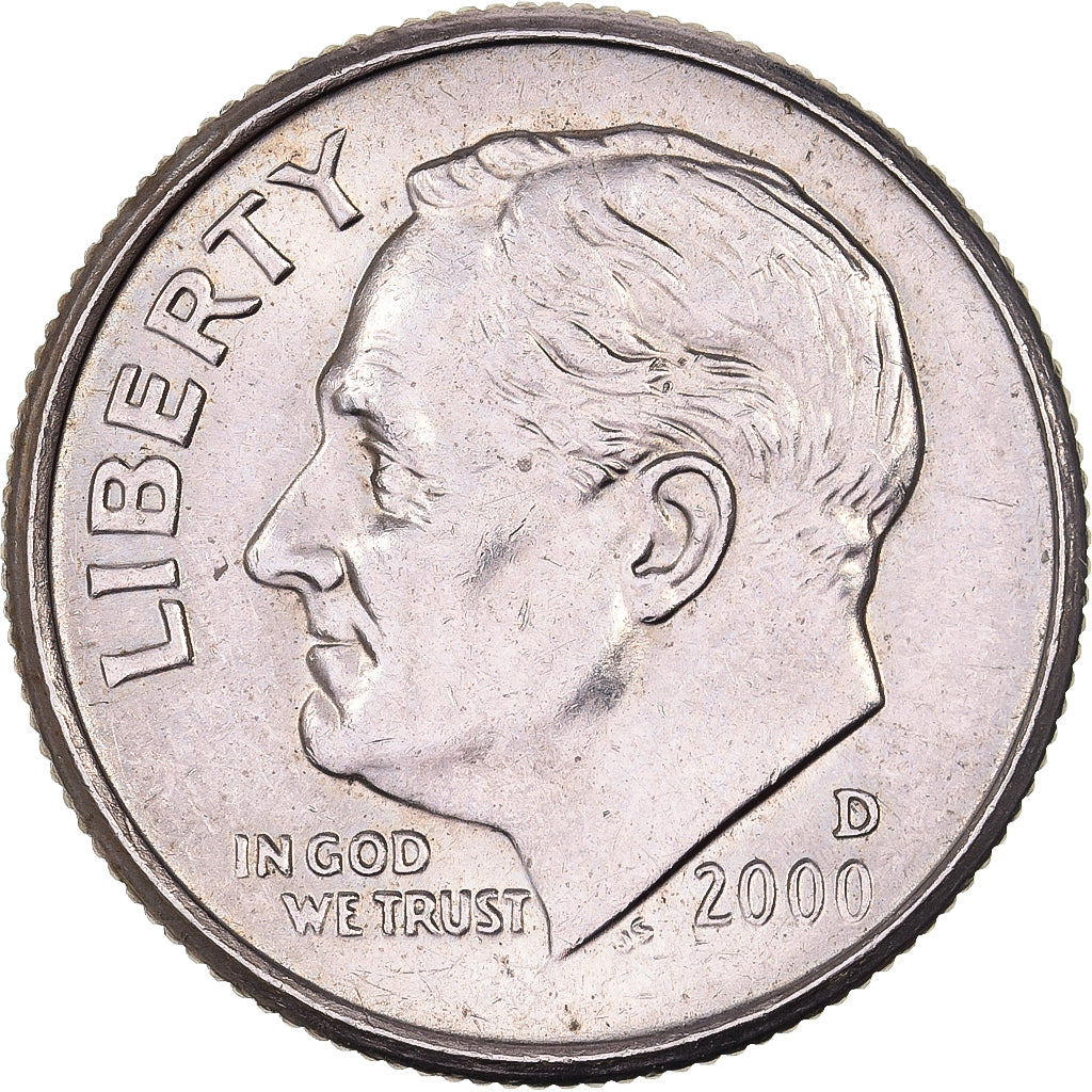 Vereinigte Staaten, Dime, Roosevelt, 2000, U.S. Mint, Copper-Nickel Clad Copper