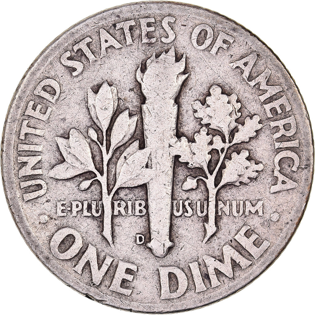 Stati Uniti, Dime, Roosevelt, 1951, U.S. Mint, Argento, BB, KM:195
