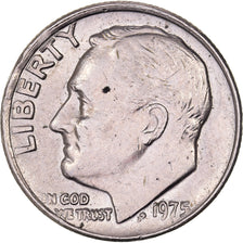 United States, Dime, Roosevelt, 1975, U.S. Mint, Copper-Nickel Clad Copper