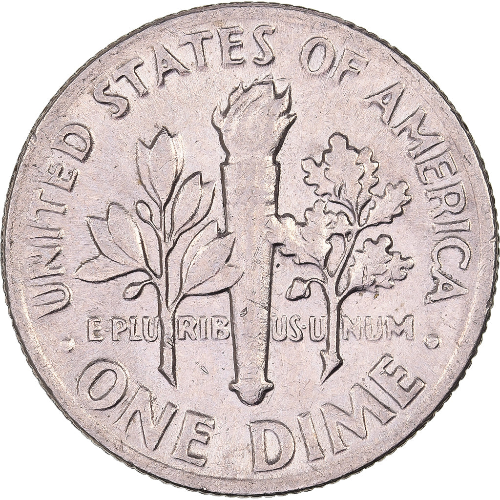 United States, Dime, Roosevelt, 1975, U.S. Mint, Copper-Nickel Clad Copper