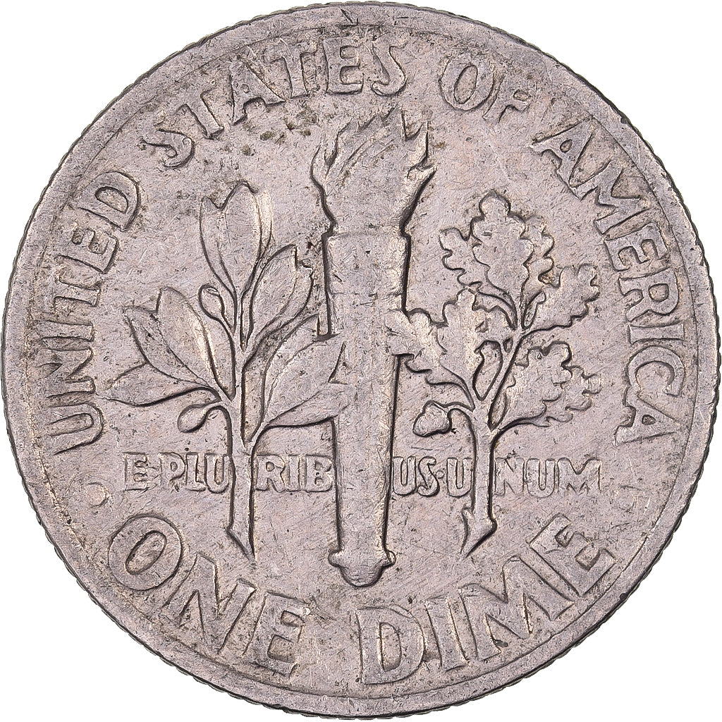 Estados Unidos da América, Dime, Roosevelt, 1970, U.S. Mint, Cobre Revestido a