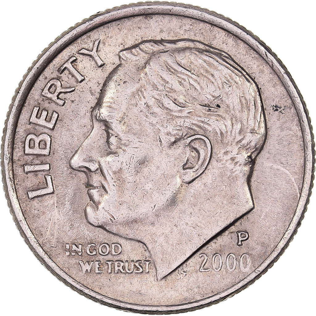 Vereinigte Staaten, Dime, Roosevelt, 2000, U.S. Mint, Copper-Nickel Clad Copper