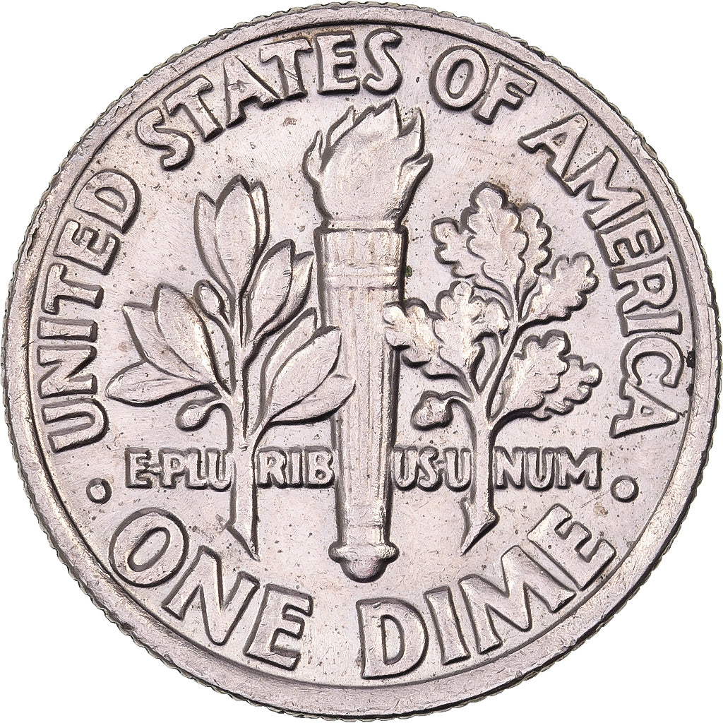 Estados Unidos da América, Dime, Roosevelt, 1985, U.S. Mint, Cobre Revestido a