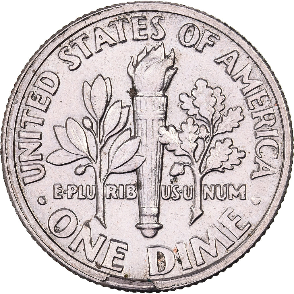 Estados Unidos da América, Dime, Roosevelt, 1995, U.S. Mint, Cobre Revestido a