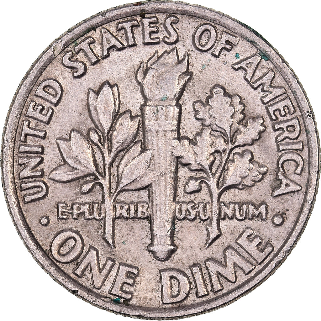 Estados Unidos da América, Dime, Roosevelt, 1982, U.S. Mint, Cobre Revestido a