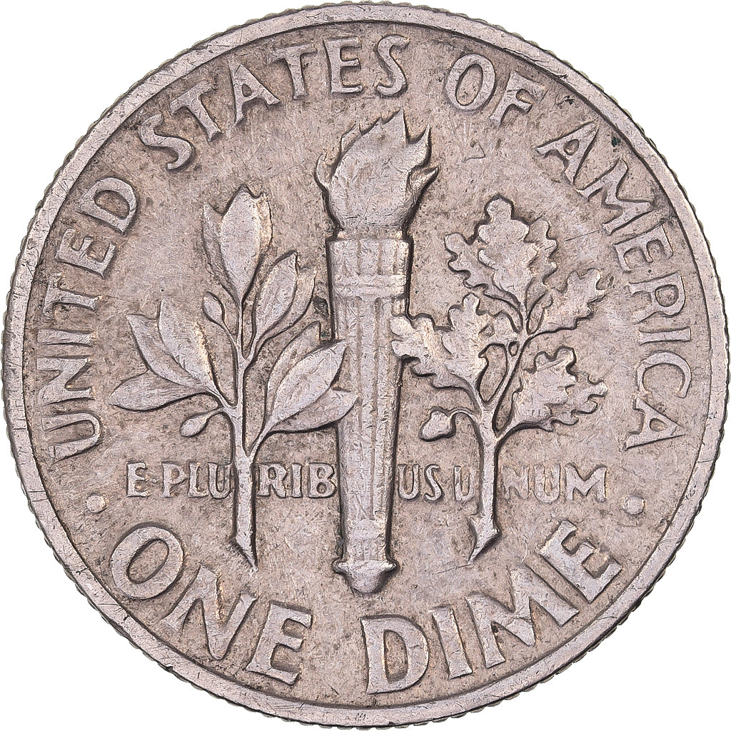 Estados Unidos da América, Dime, Roosevelt, 1965, U.S. Mint, Cobre Revestido a